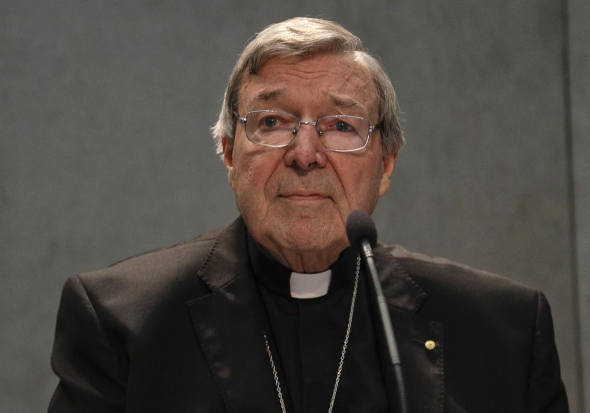 George Pell, durante una rueda de prensa en el Vaticano. George Pell, durante una rueda de prensa en el Vaticano.