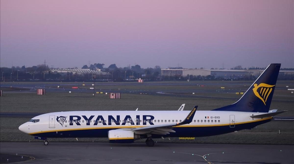 Un avión de Ryanair, modelo Boieng 737 como el incautado en el aeropuerto de Burdeos.