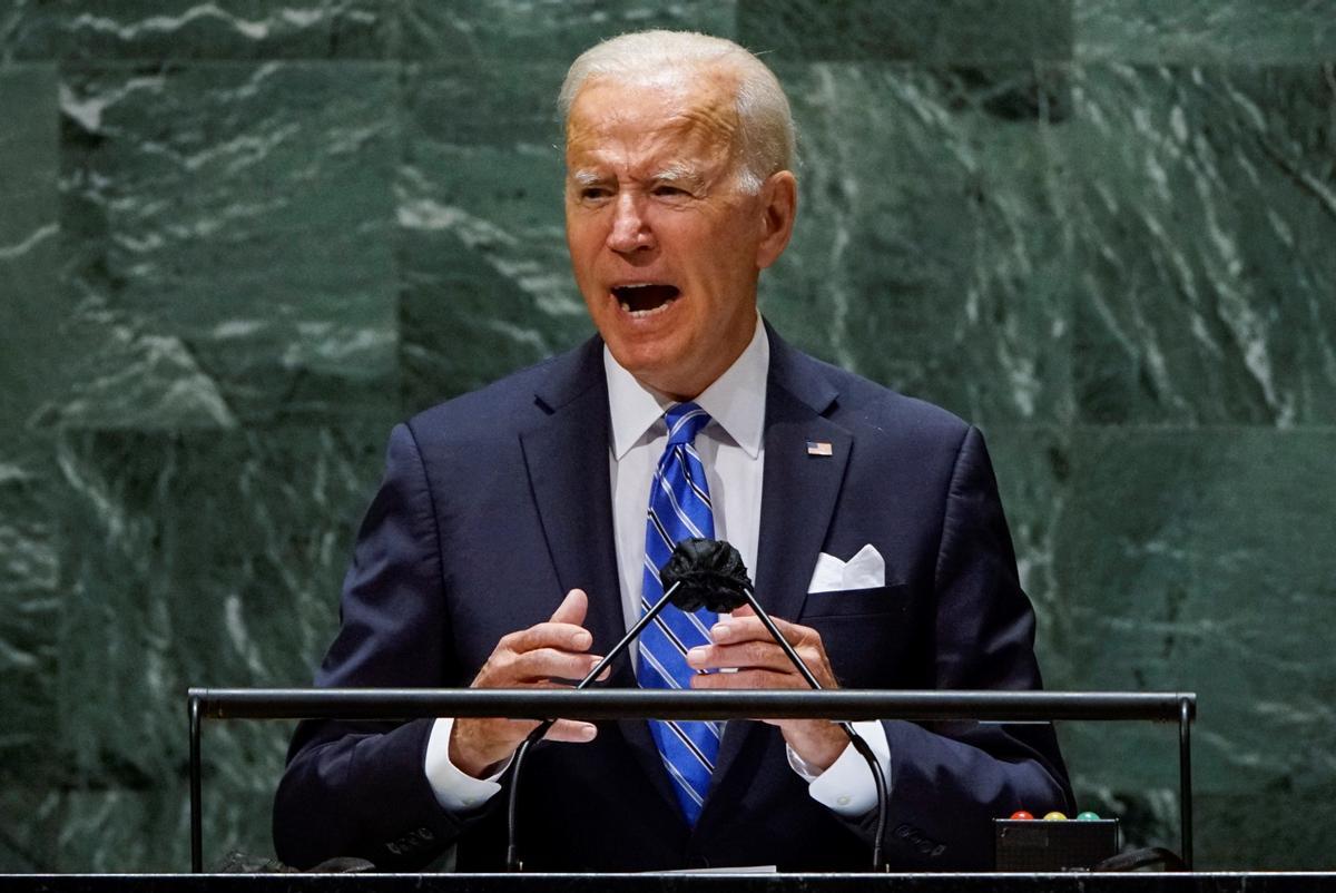 El presidente de EEUU, Joe Biden, durante su discurso en la 76º sesión de la Asamblea General de la ONU. El presidente de EEUU, Joe Biden, durante su discurso en la 76º sesión de la Asamblea General de la ONU.