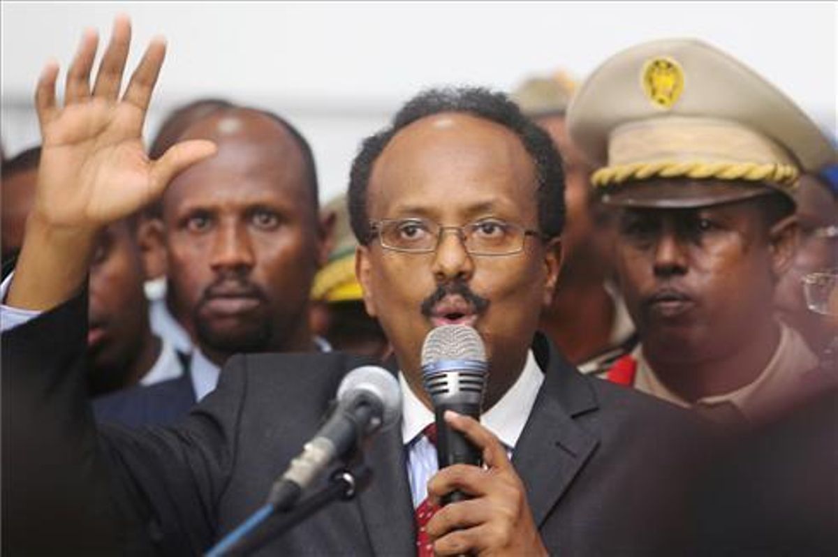 El presidente Farmajo tras ser elegido en 2017. El presidente Farmajo tras ser elegido en 2017.