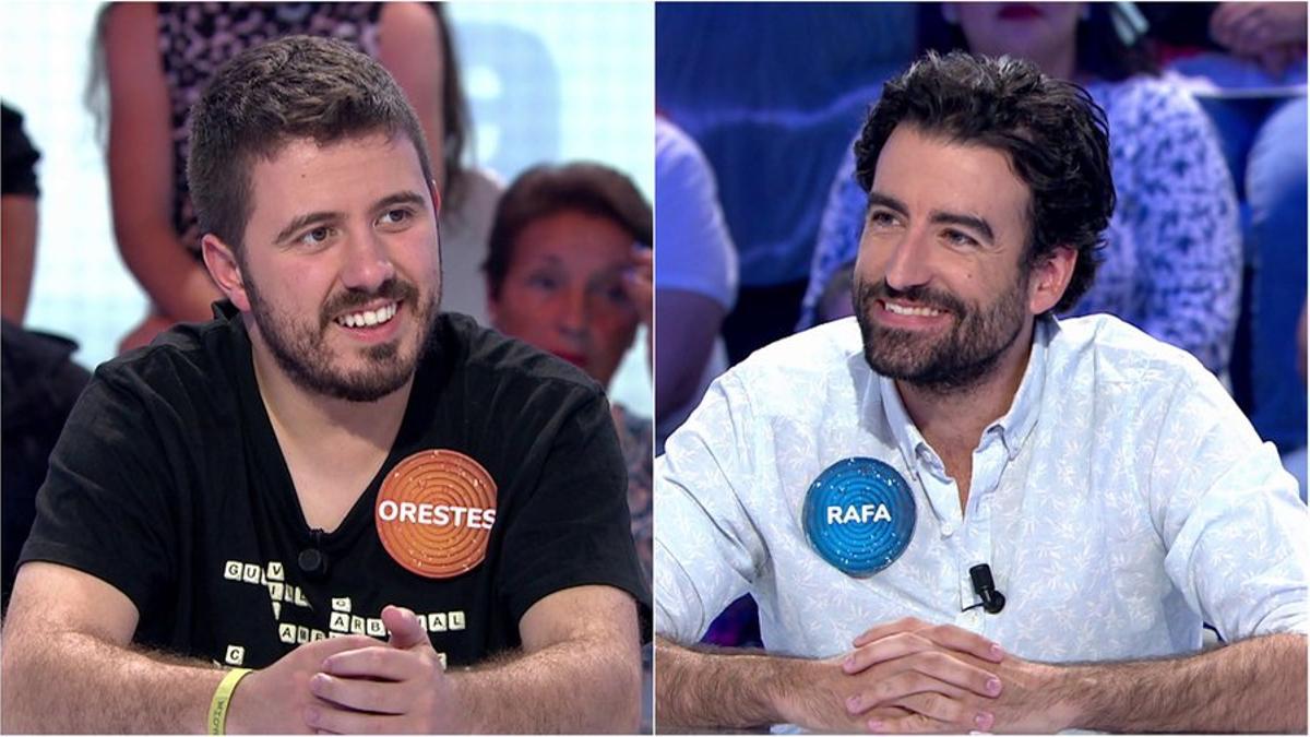 Orestes Barbero y Rafa Castaño, rivales en Pasapalabra.