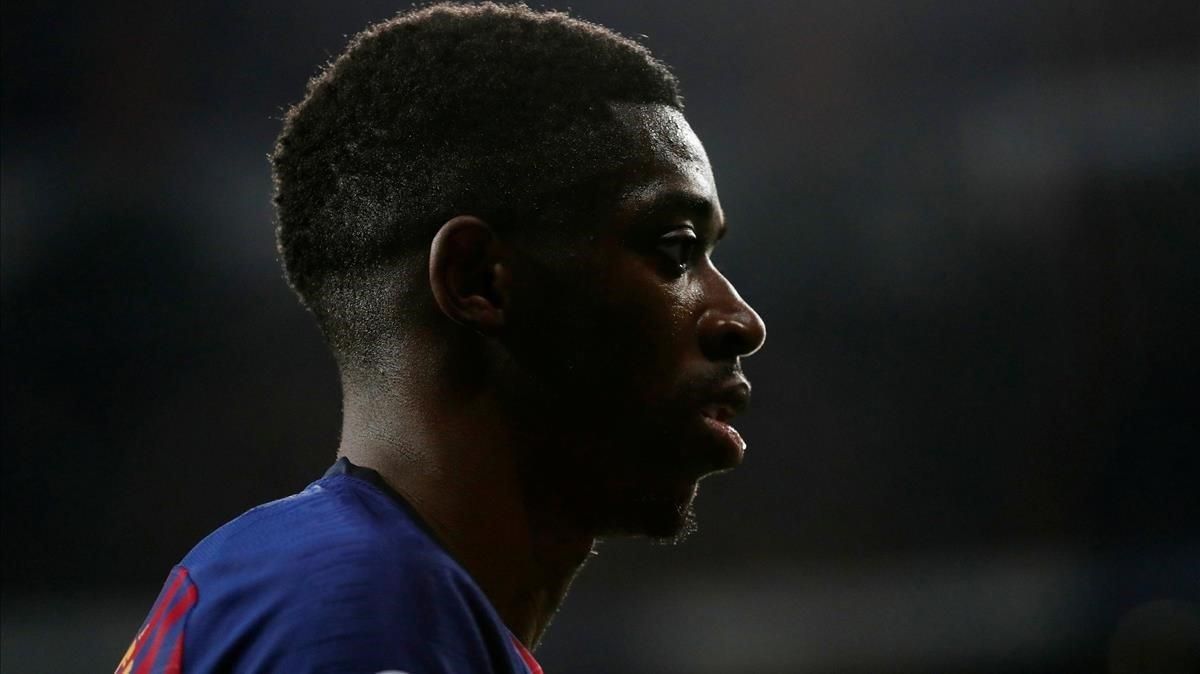 Dembélé, en un partido con el Barça. Dembélé, en un partido con el Barça.
