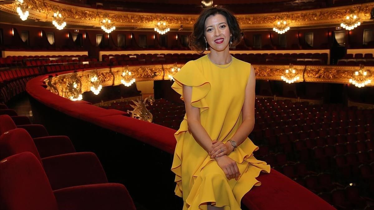 Lisette Oropesa, soprano de EEUU protagonista de ’Rodelina’, de Händel, en el Liceu. Lisette Oropesa, soprano de EEUU protagonista de ’Rodelina’, de Händel, en el Liceu.