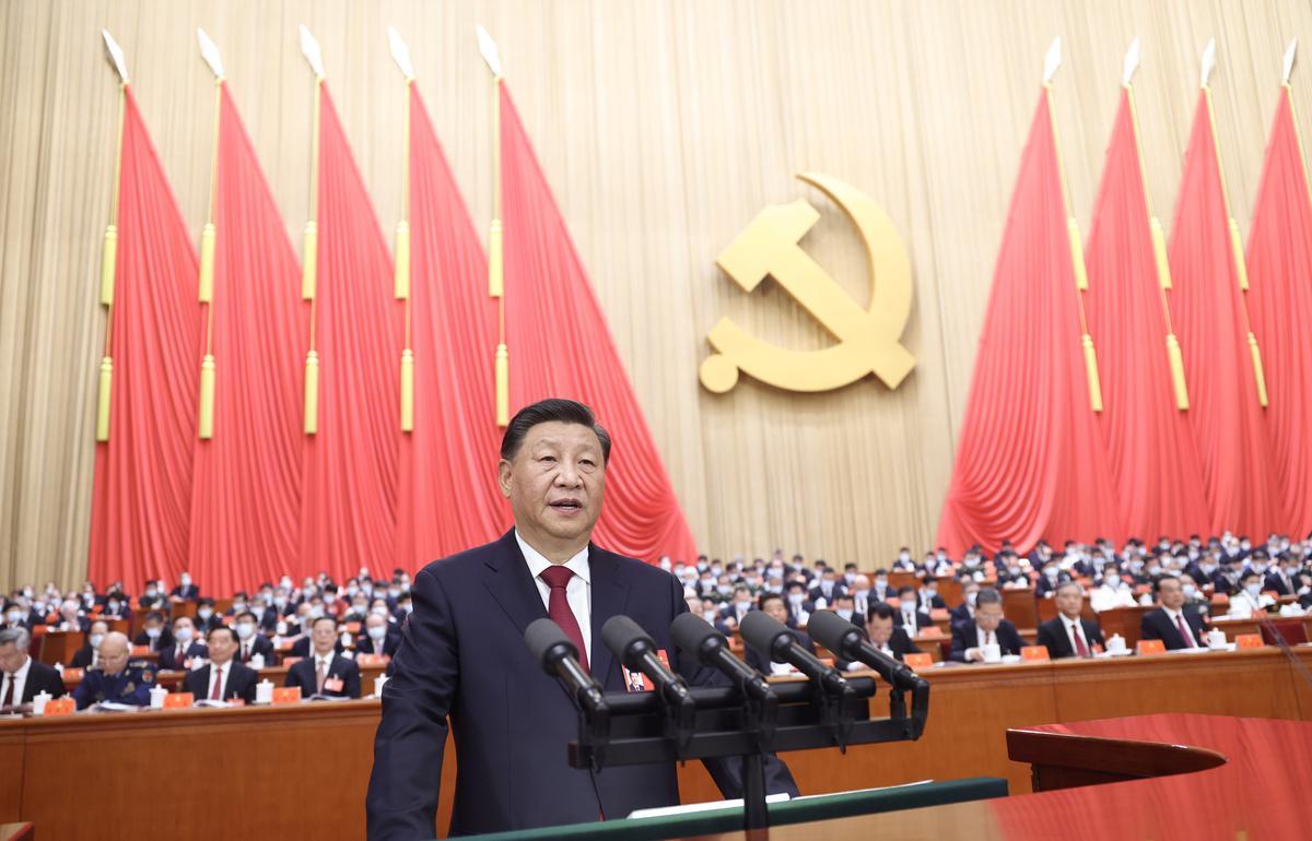 El presidente de China, Xi Jinping, durante la apertura del XX congreso del Partido Comunista de China El presidente de China, Xi Jinping, durante la apertura del XX congreso del Partido Comunista de China