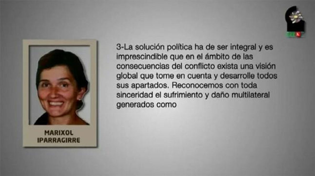 Imagen del vídeo en el que se reconoce el sufrimiento causado. Imagen del vídeo en el que se reconoce el sufrimiento causado.
