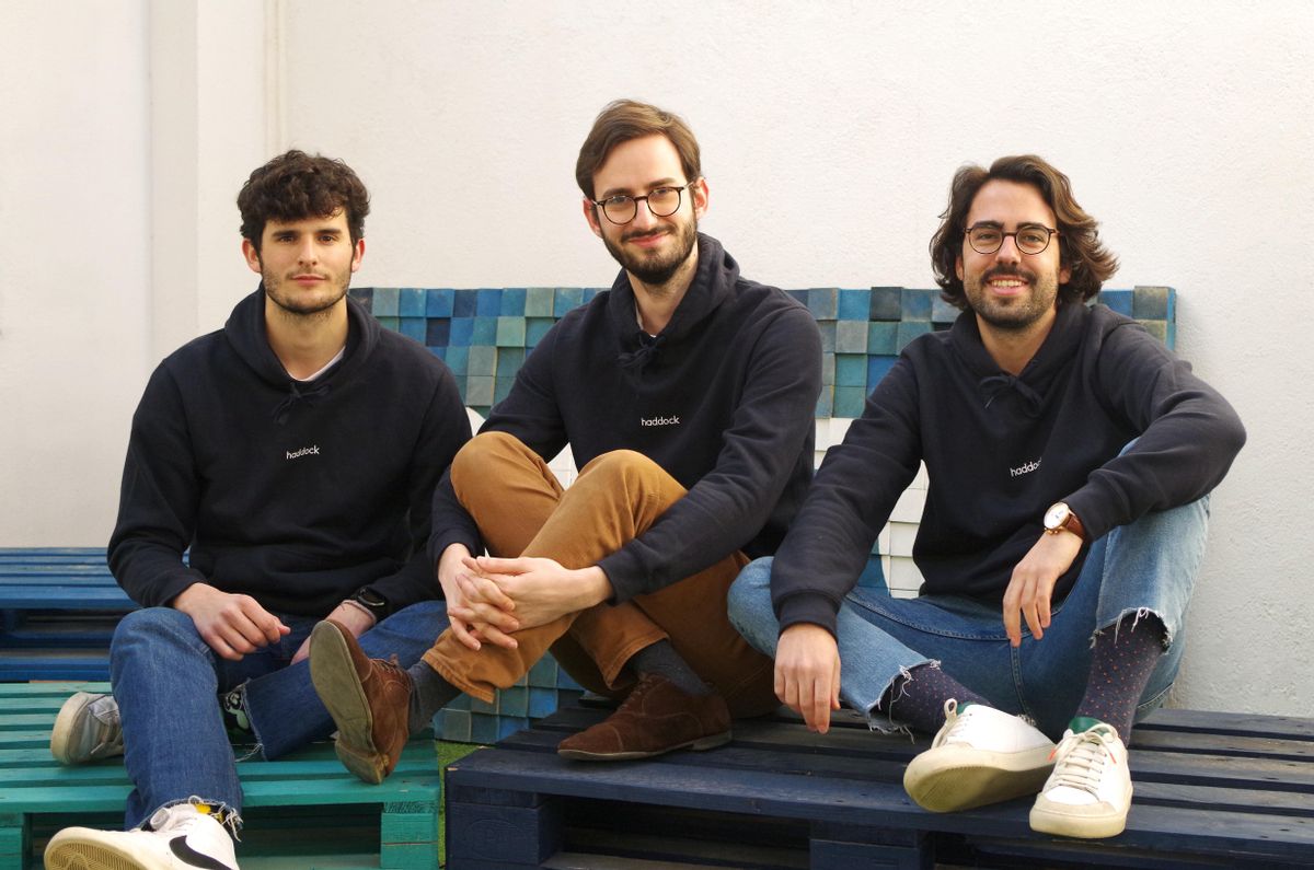 De izquierda a derecha: Pol Rosell, Carlos Marchal y Arnau Navarro, cofundadores de Haddock. De izquierda a derecha: Pol Rosell, Carlos Marchal y Arnau Navarro, cofundadores de Haddock.