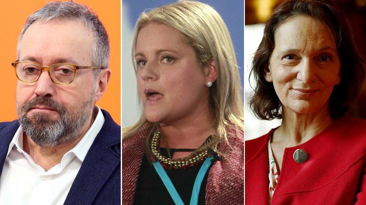 Juan Carlos Girauta, María del Mar Blanco y Carolina Bescansa de izquierda a derecha. Juan Carlos Girauta, María del Mar Blanco y Carolina Bescansa de izquierda a derecha.
