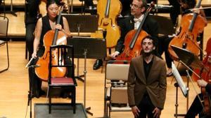 El compositor Fabià Santcovsky, ayer, en el Bunkamura Orchard Hall de Tokio.  