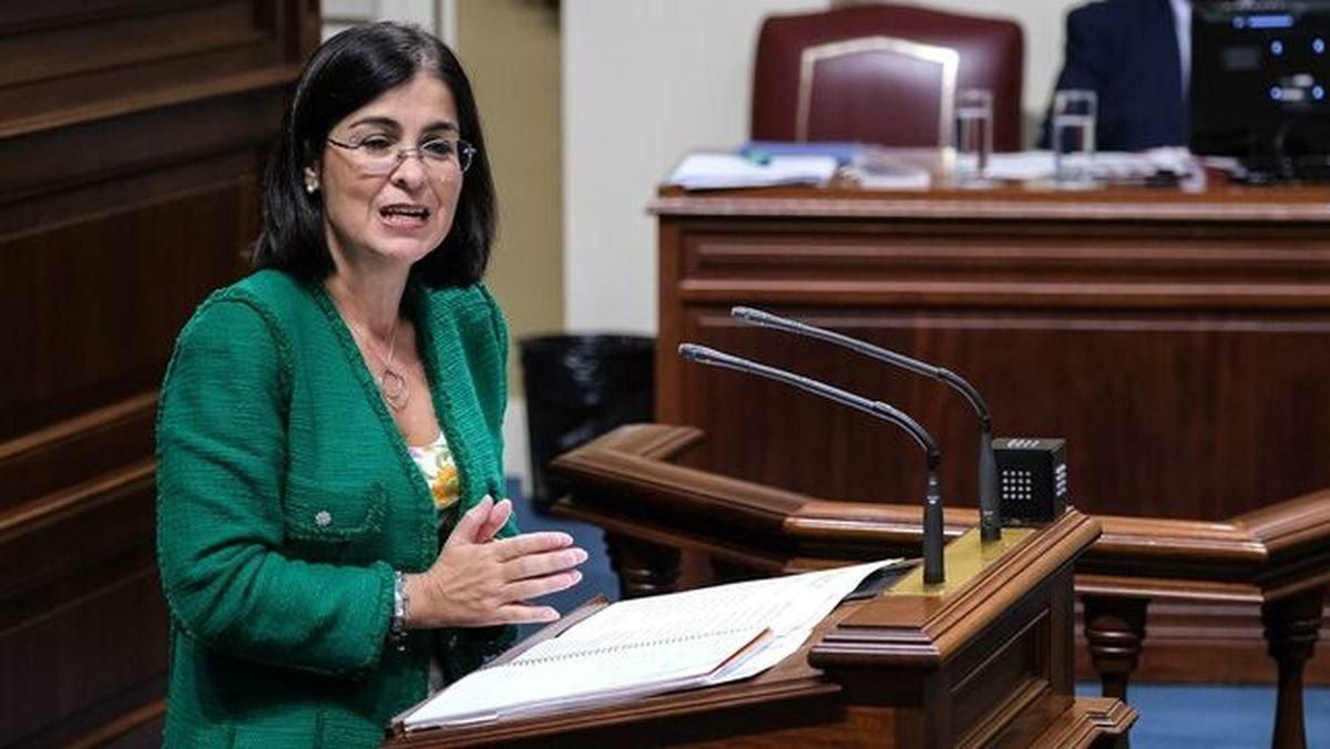 Carolina Darias, en el Parlamento canario. Carolina Darias, en el Parlamento canario.