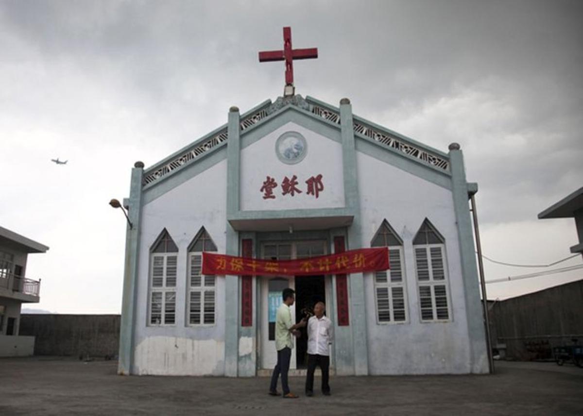 Una iglesia cristina en en la región china de Zhejiang.