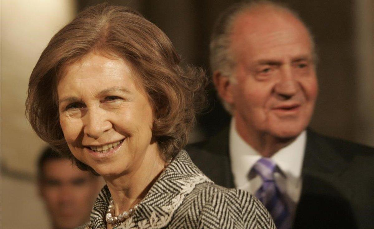 La reina Sofía y el rey Juan Carlos, en un evento en la catedral de Palma, en el año 2007.