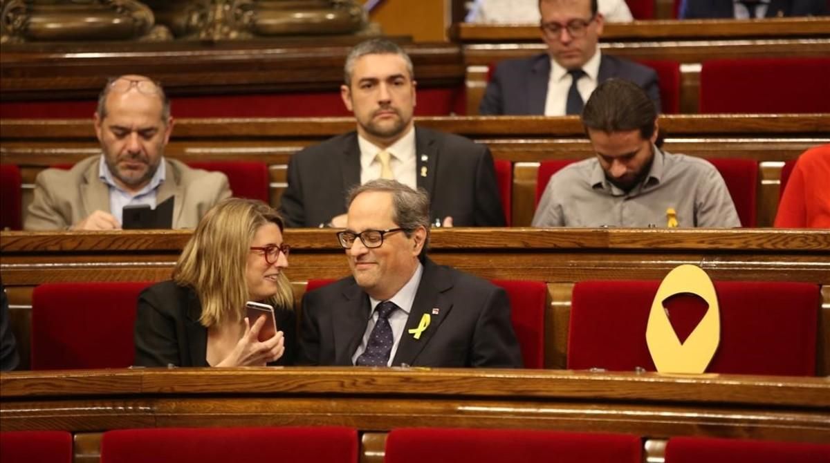 Pleno de investidura del candidato a presidente de la Generalitat, Quim Torra. Pleno de investidura del candidato a presidente de la Generalitat, Quim Torra.