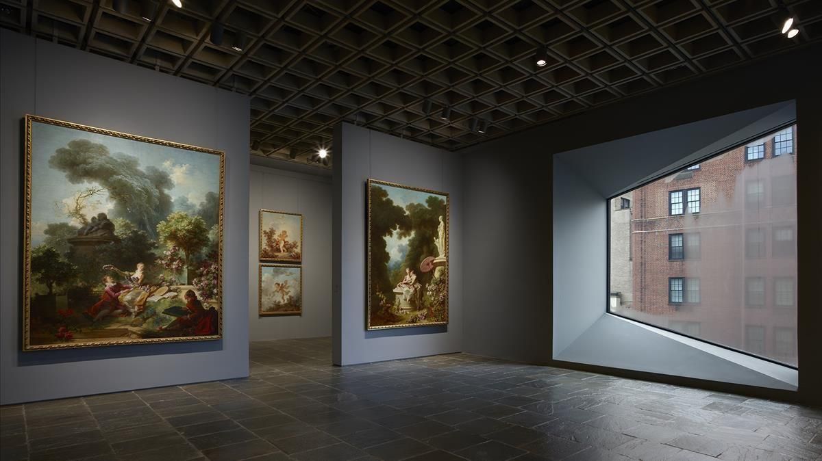 Una imagen de la colección Frick en su sede temporal en el edificio brutalista de Marcel Breuer. Una imagen de la colección Frick en su sede temporal en el edificio brutalista de Marcel Breuer.