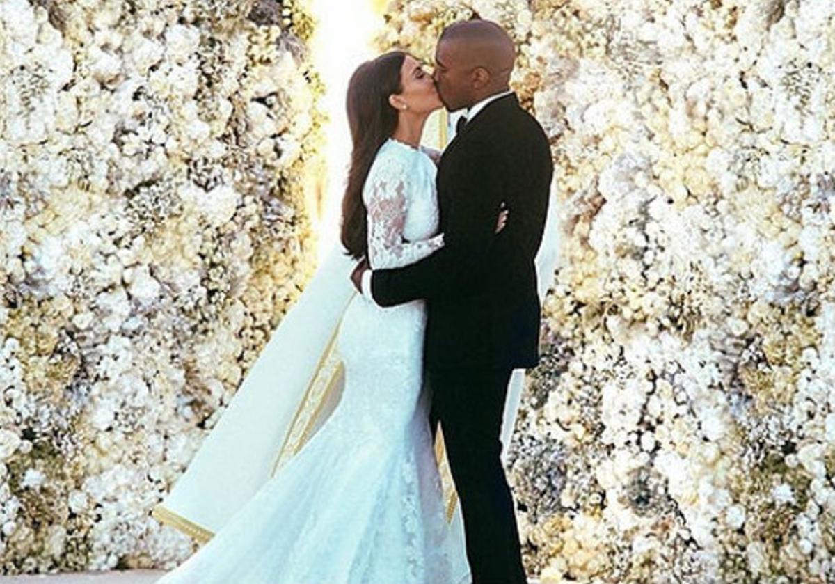 El Beso De Kim Kardashian Y Kanye West Bate Records En Instagram