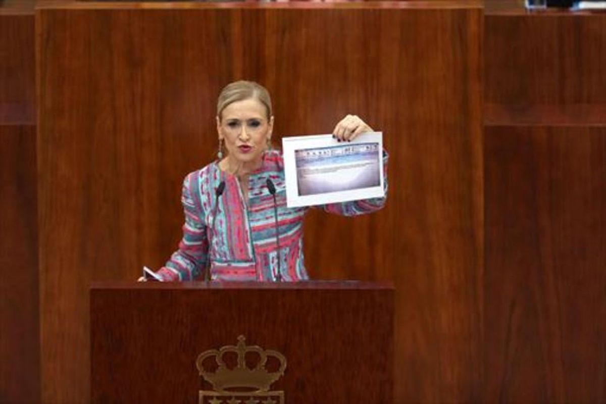 Cristina Cifuentes, en la Asamblea de Madrid, el 4 de abril. Cristina Cifuentes, en la Asamblea de Madrid, el 4 de abril.