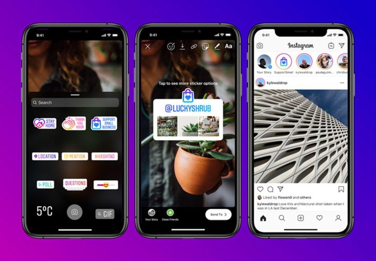 Nuevas funciones para dar visibilidad a las pequeñas empresas en las historias de Instagram. Nuevas funciones para dar visibilidad a las pequeñas empresas en las historias de Instagram.