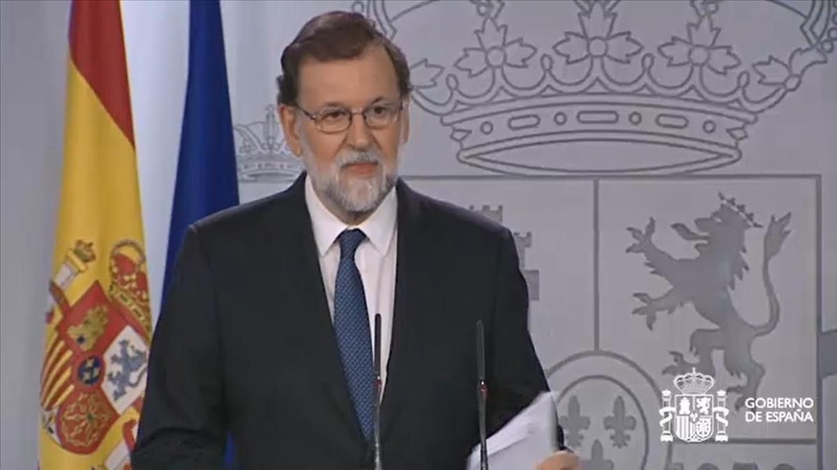 Rajoy quiere las riendas de Catalunya para frenar la DUI Rajoy quiere las riendas de Catalunya para frenar la DUI