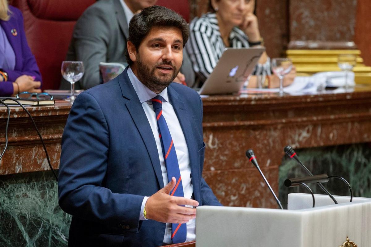 El presidente de Murcia, Fernando López Miras. El presidente de Murcia, Fernando López Miras.