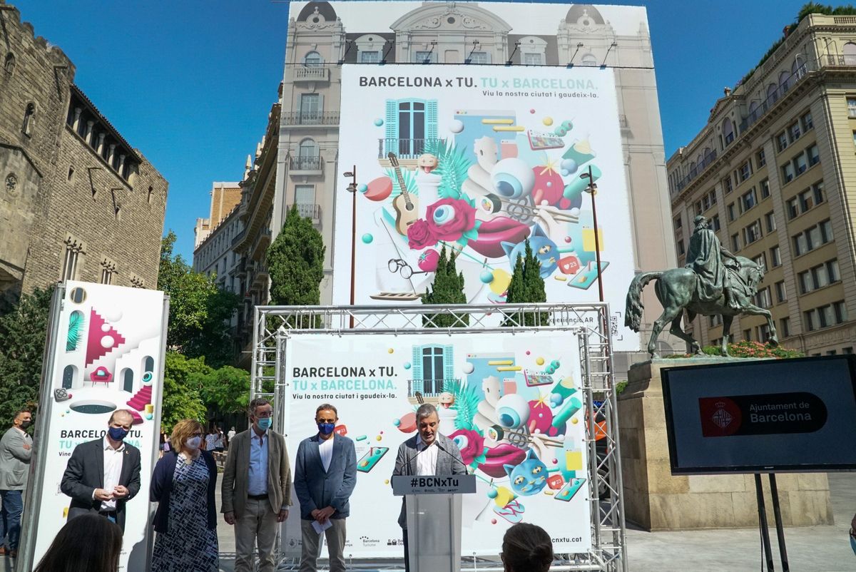 El teniente de alcalde, Jaume Collboni, presentando la campaña ’Barcelona x Tu. Tu x Barcelona’ El teniente de alcalde, Jaume Collboni, presentando la campaña ’Barcelona x Tu. Tu x Barcelona’