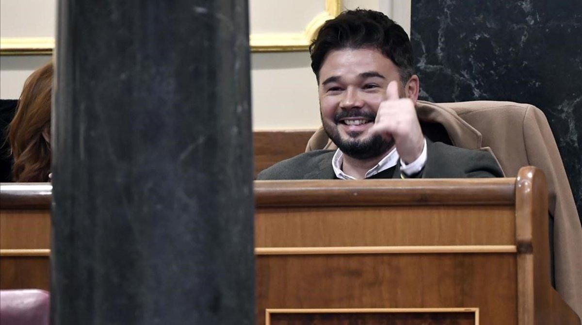 El diputado de ERC, Gabriel Rufián El diputado de ERC, Gabriel Rufián