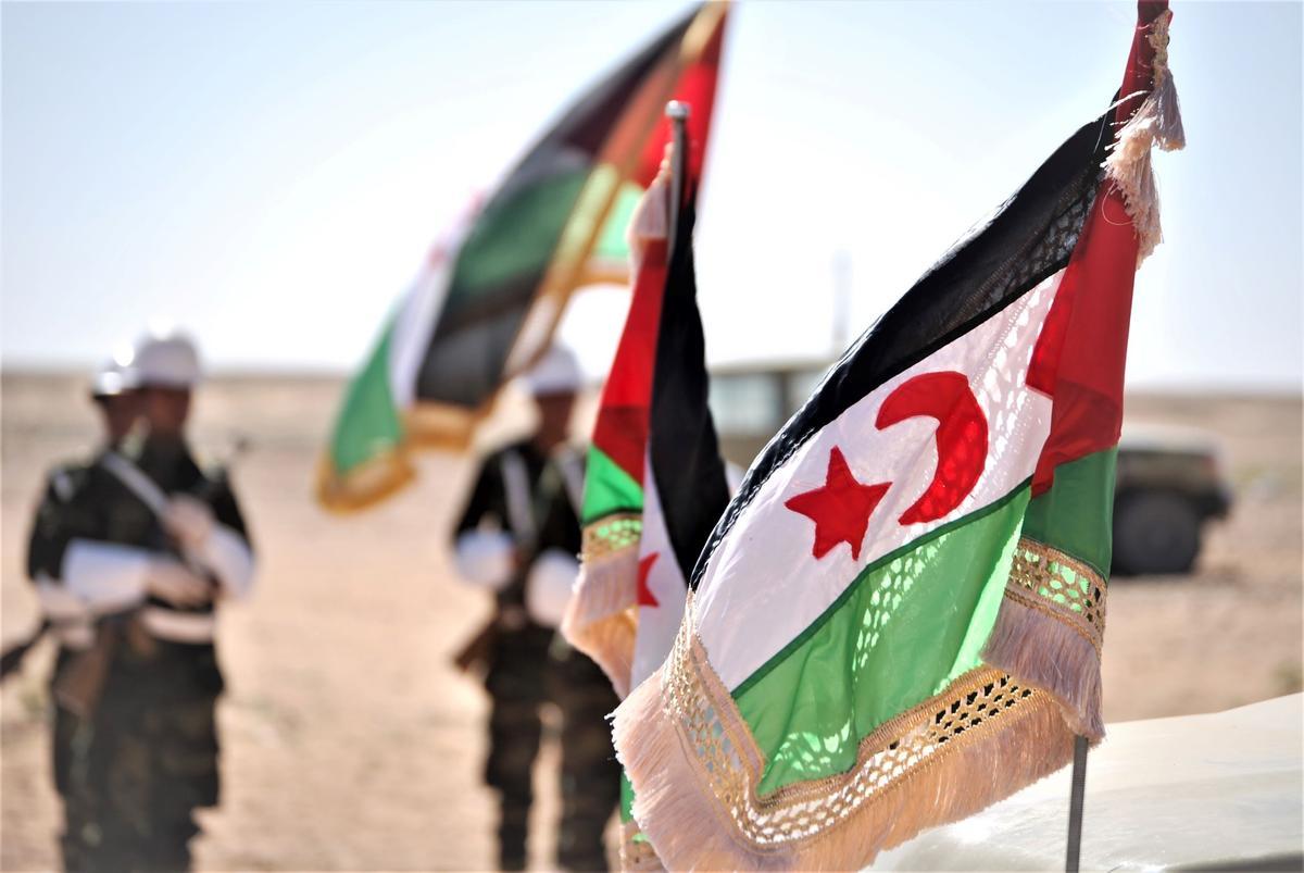 Banderas de la República Árabe Saharaui Democrática (RASD).