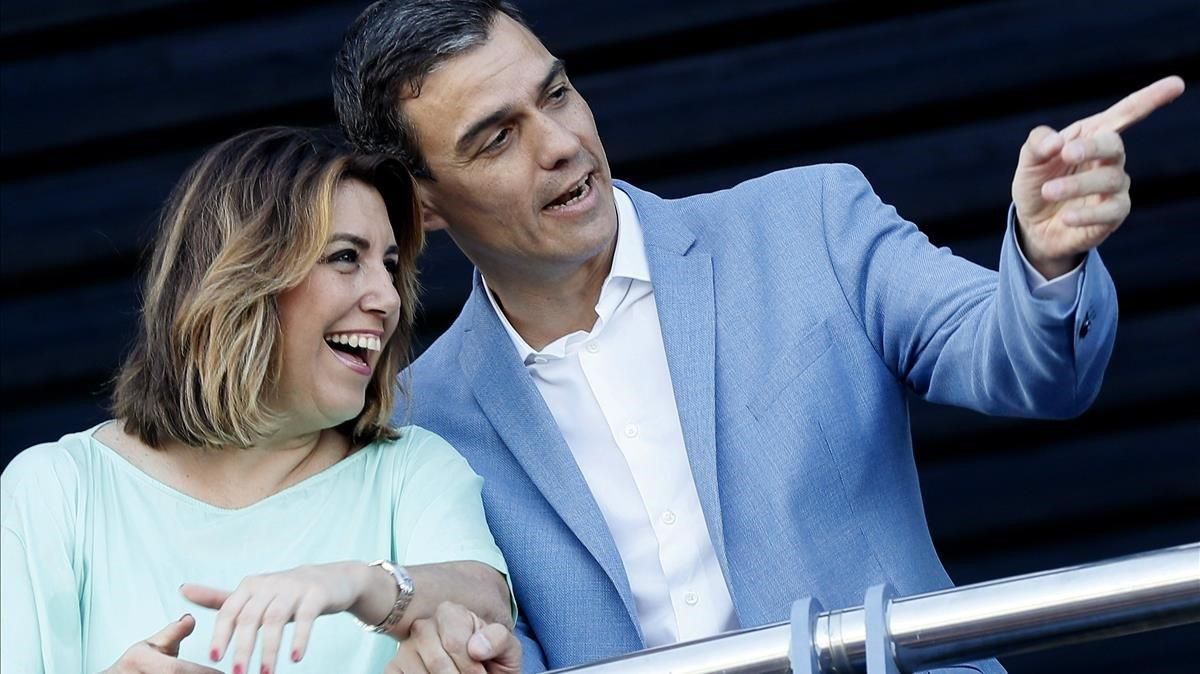 Pedro Sánchez y Susana Díaz, el pasado 22 de mayo, en Sevilla. Pedro Sánchez y Susana Díaz, el pasado 22 de mayo, en Sevilla.