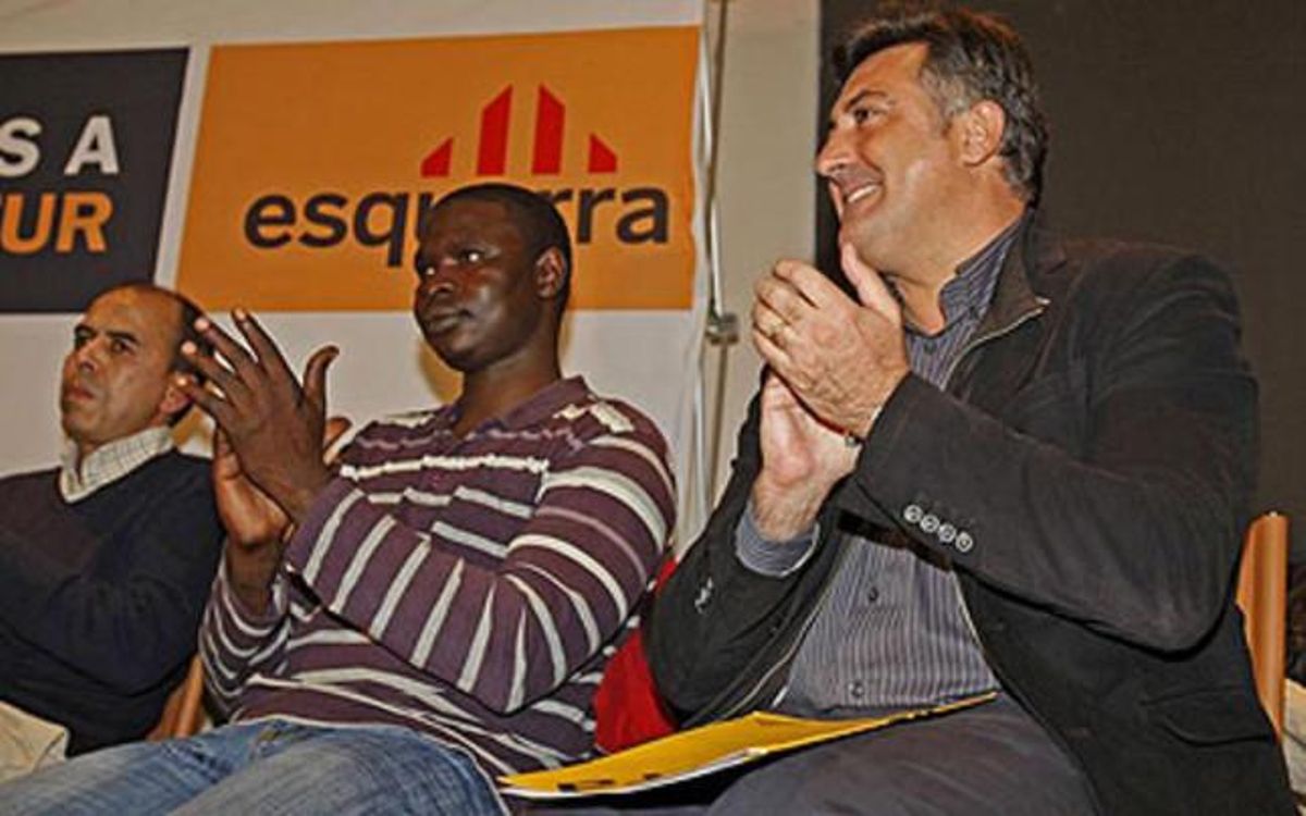 Joan Puigcercós, en el acto de ERC sobre expolio fiscal e inmigración. Joan Puigcercós, en el acto de ERC sobre expolio fiscal e inmigración.