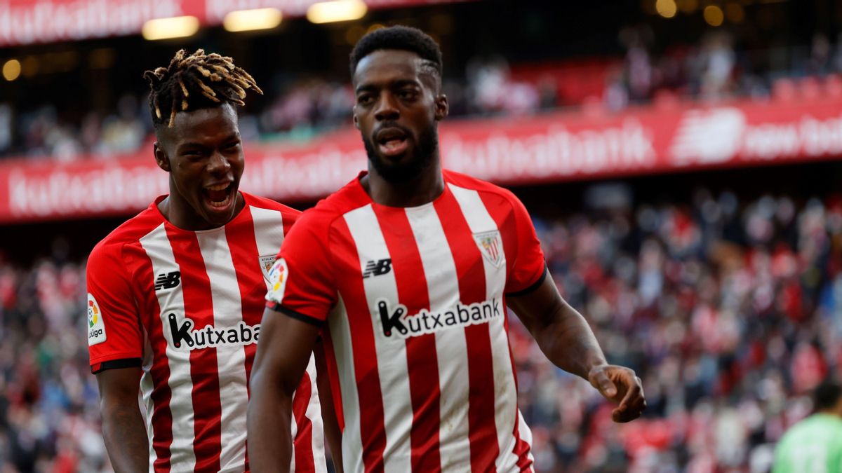Iñaki y Nico Williams celebran un gol un San Mames Iñaki y Nico Williams celebran un gol un San Mames