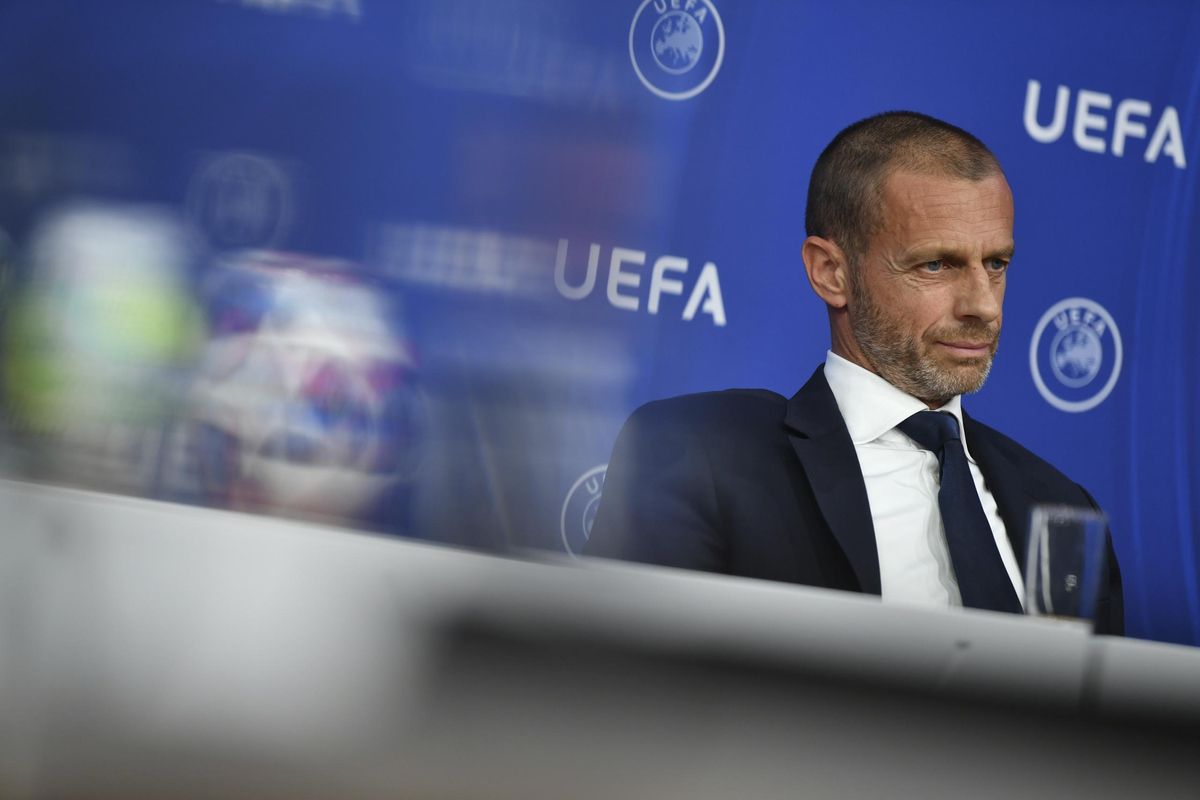 Ceferin, en un acto de la UEFA. Ceferin, en un acto de la UEFA.