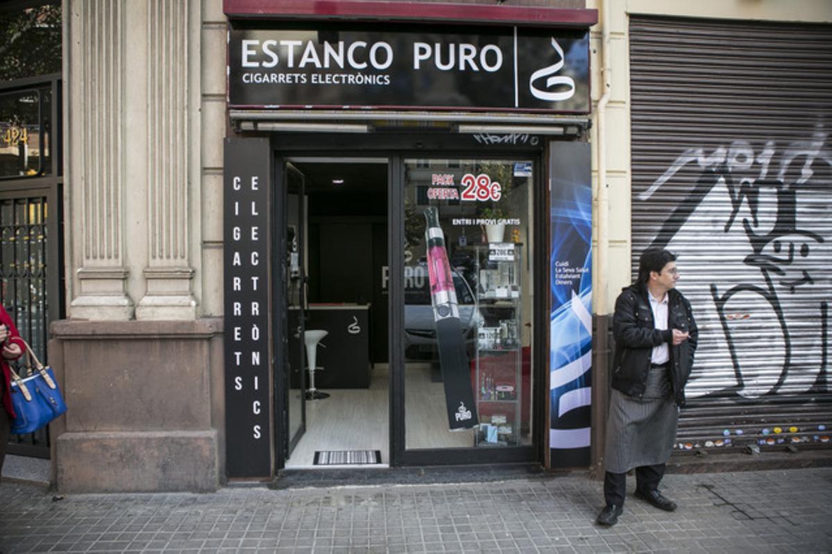 Una tienda de cigarrillos electrónicos de Barcelona.