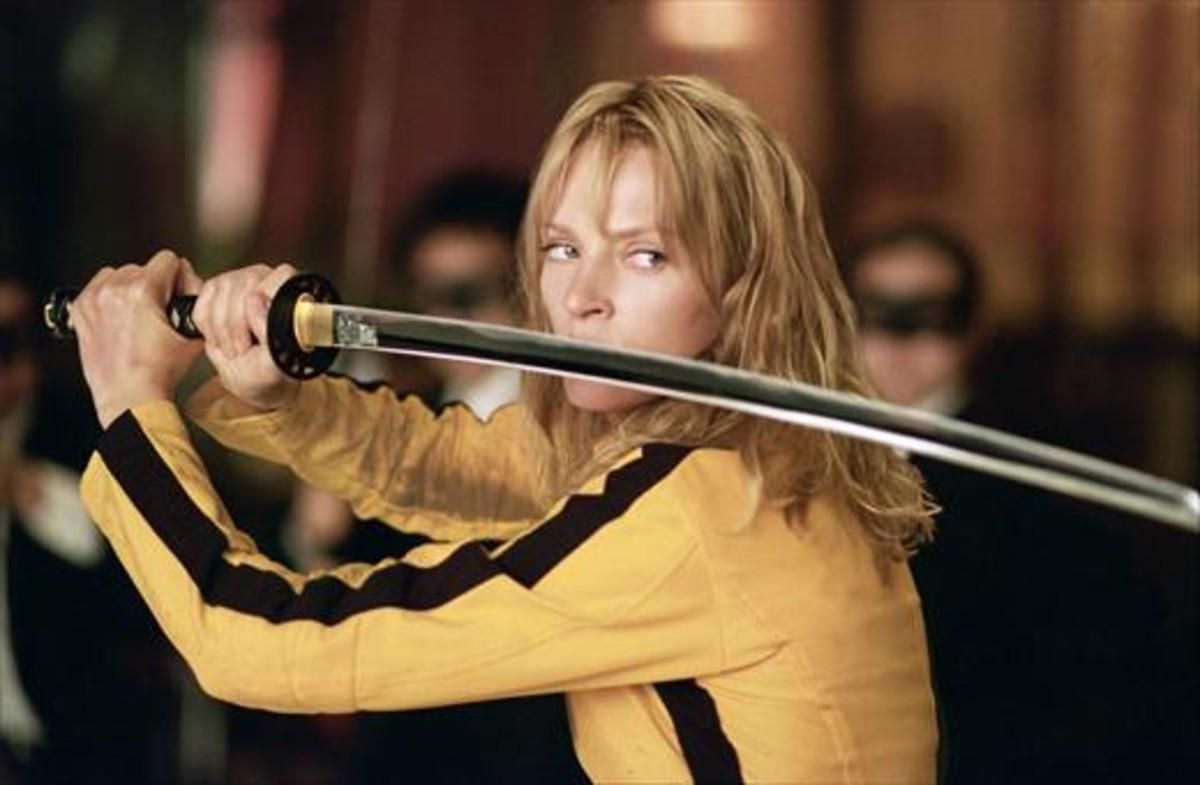 Uma Thurman, interpretando a La Novia en ’Kill Bill’. Uma Thurman, interpretando a La Novia en ’Kill Bill’.