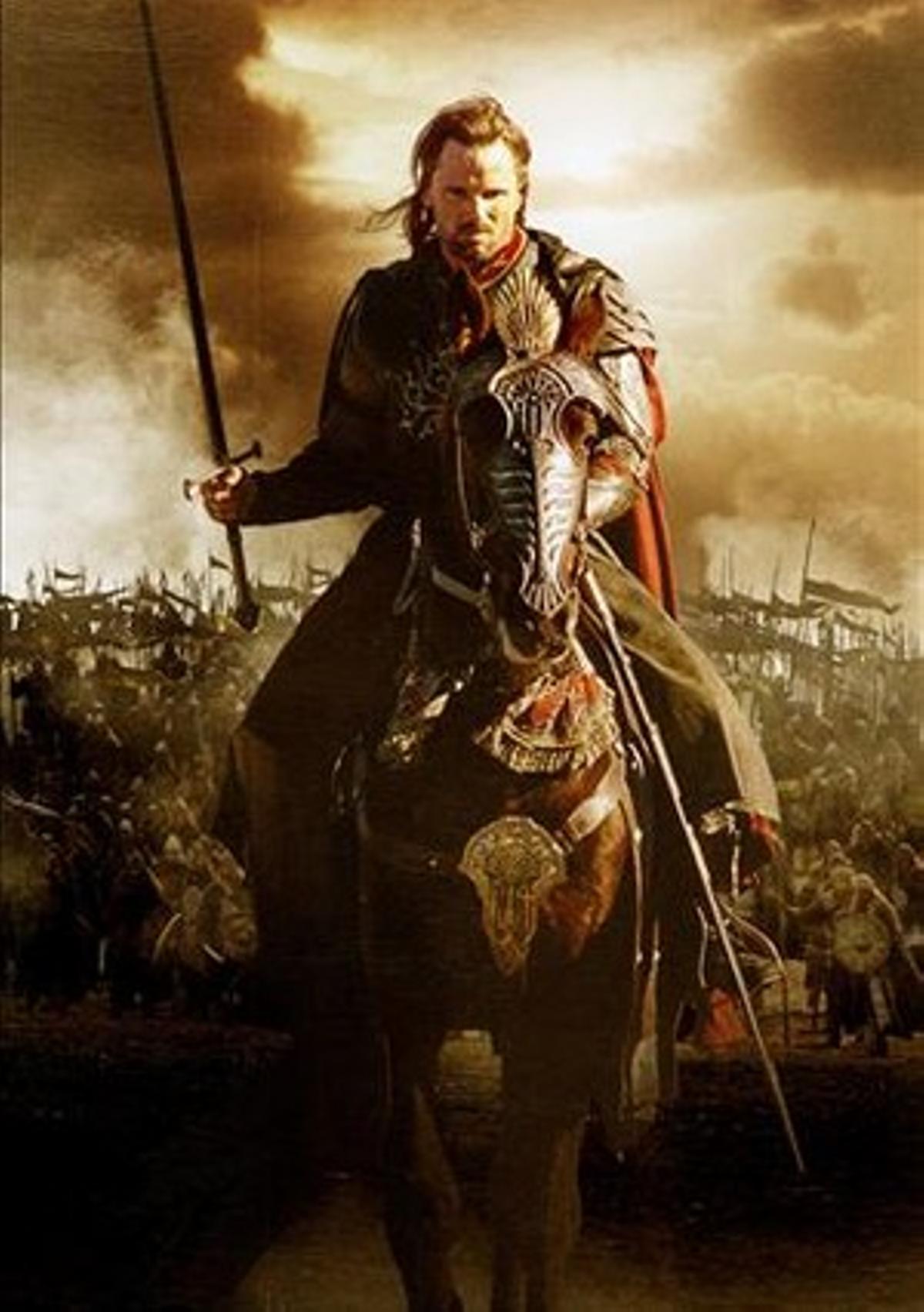 L’actor Virgon Mortensen, en el paper d’Aragorn, protagonista de la saga d’’El senyor dels Anells’, dirigida per Peter Jackson.