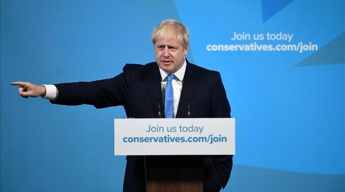 Boris Johnson, tras ser elegido líder ’tory’. Boris Johnson, tras ser elegido líder ’tory’.