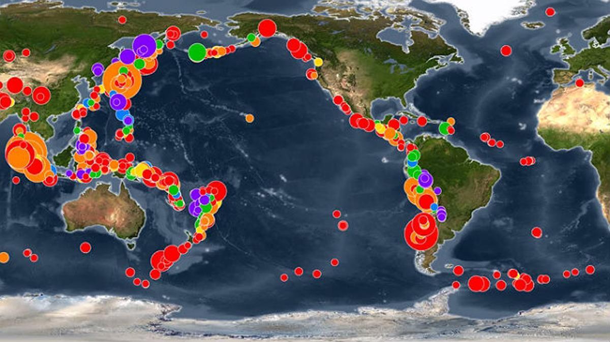 El Centro del Pacífico de Alertas de Tsunamis de EEUU ha publicado este vídeo sobre todos los terremotos de los primeros 15 años del siglo XXI. 