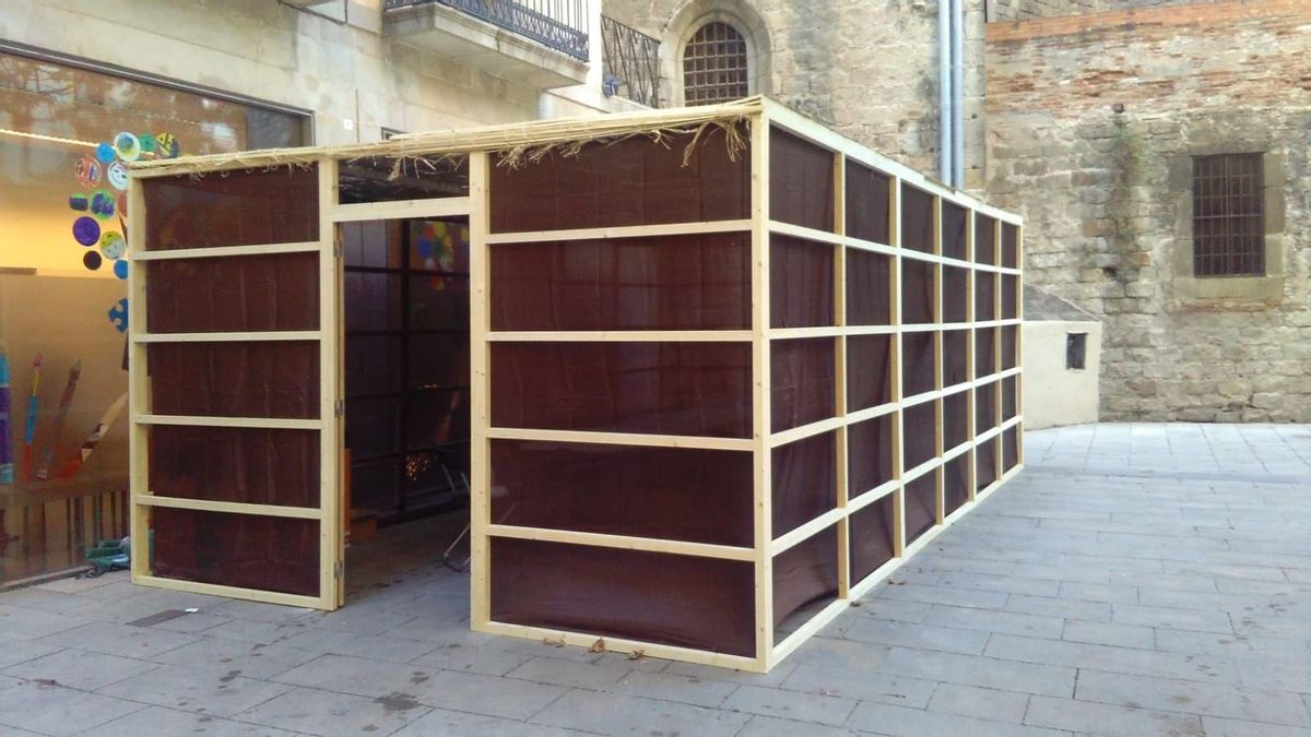 Dues cabanes públiques celebren el Sucot jueu a Barcelona Dues cabanes públiques celebren el Sucot jueu a Barcelona