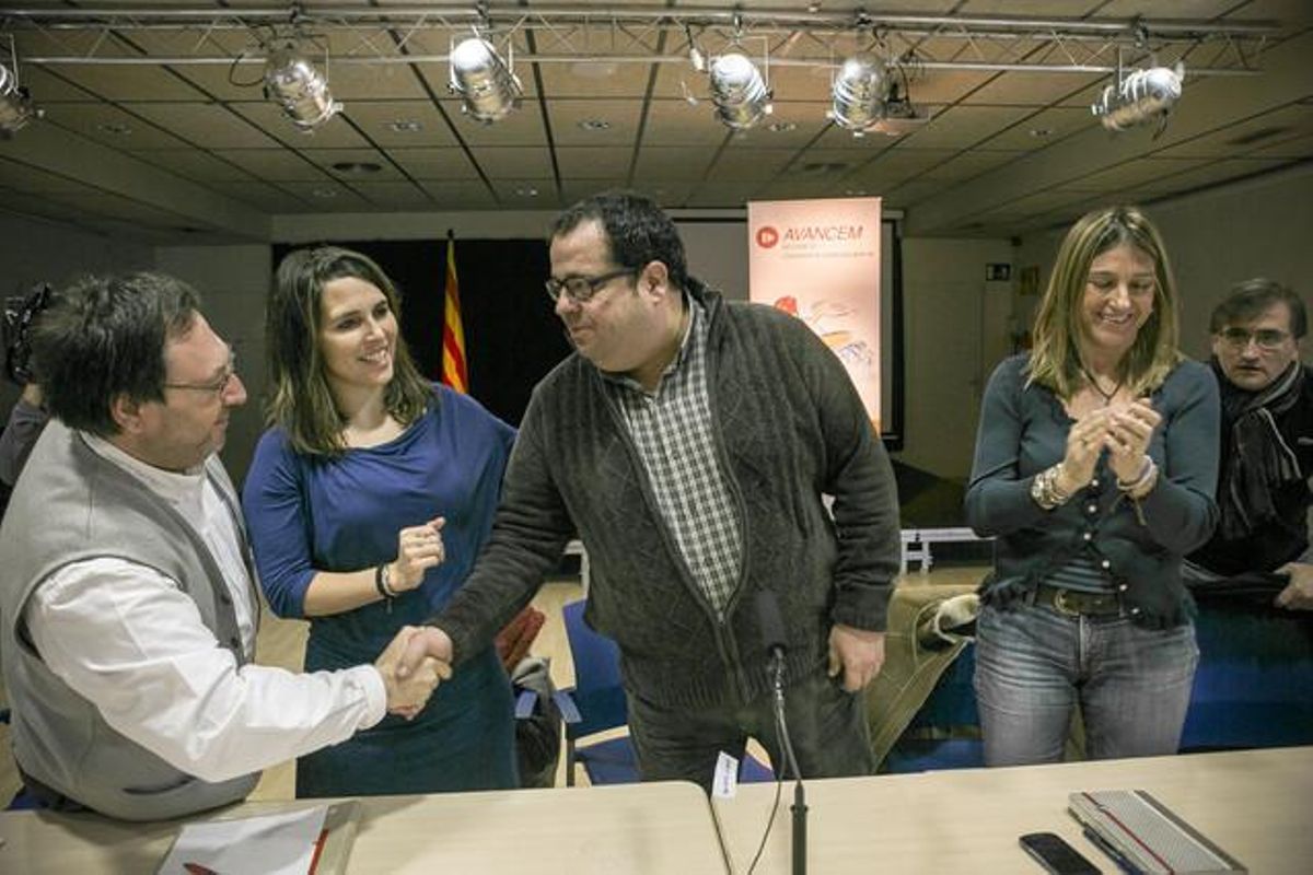 Joan Ignasi Elena, durante la reunion de la corriente crítica del PSC AVANCEM, esta mañana Joan Ignasi Elena, durante la reunion de la corriente crítica del PSC AVANCEM, esta mañana