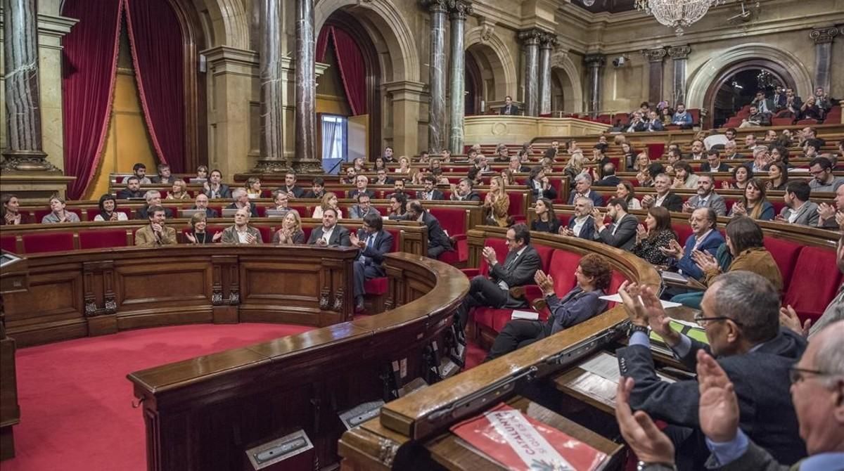 Imagen del Parlament de Catalunya, durante una reciente sesión de trabajo. Imagen del Parlament de Catalunya, durante una reciente sesión de trabajo.