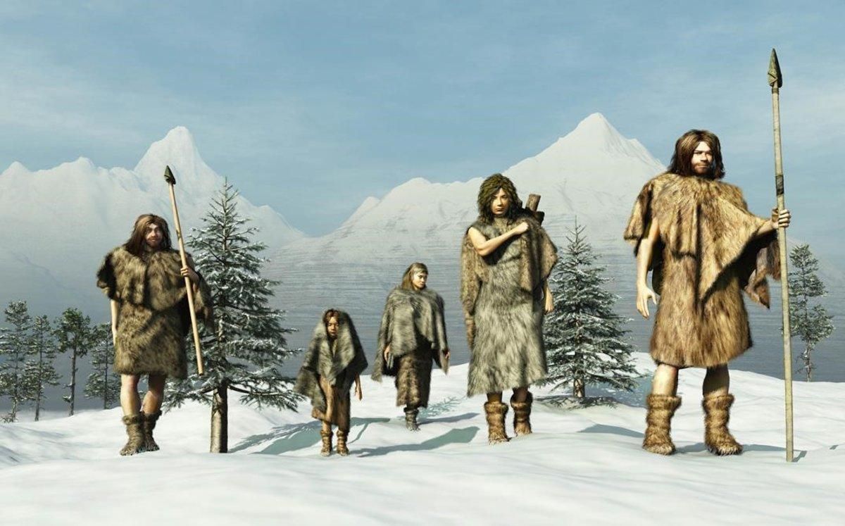 Recreación de neandertales. Recreación de neandertales.
