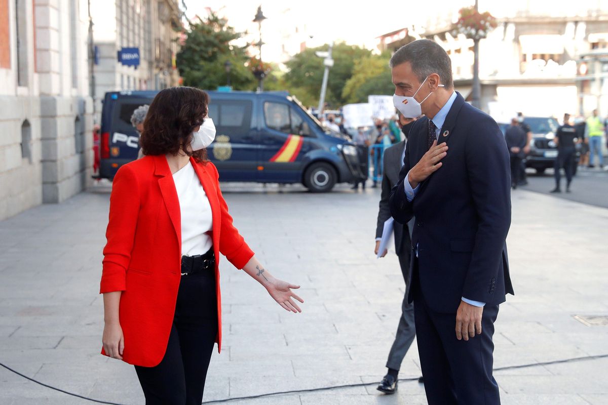 Isabel Díaz Ayuso y Pedro Sánchez. Isabel Díaz Ayuso y Pedro Sánchez.