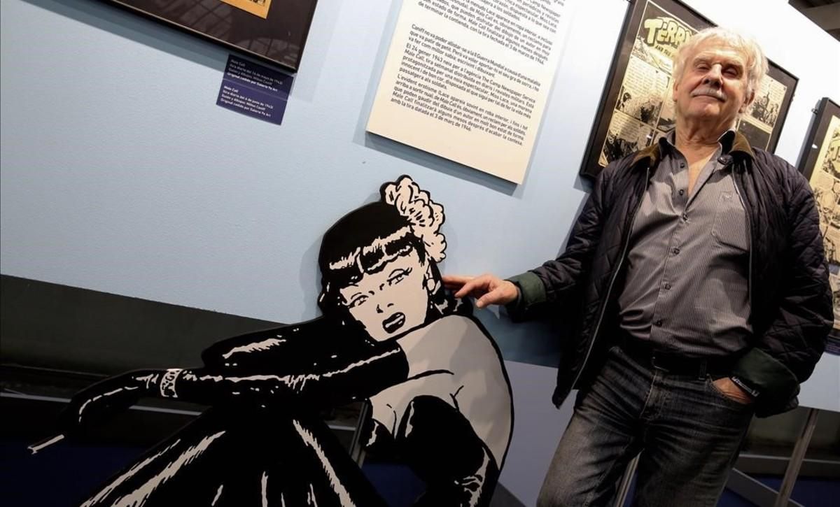 Hermann, el sábado en la exposición de Milton Caniff del Salón del Cómic. Hermann, el sábado en la exposición de Milton Caniff del Salón del Cómic.