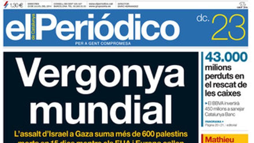 Vergüenza Mundial En La Portada De El PeriÓdico De Catalunya 6471