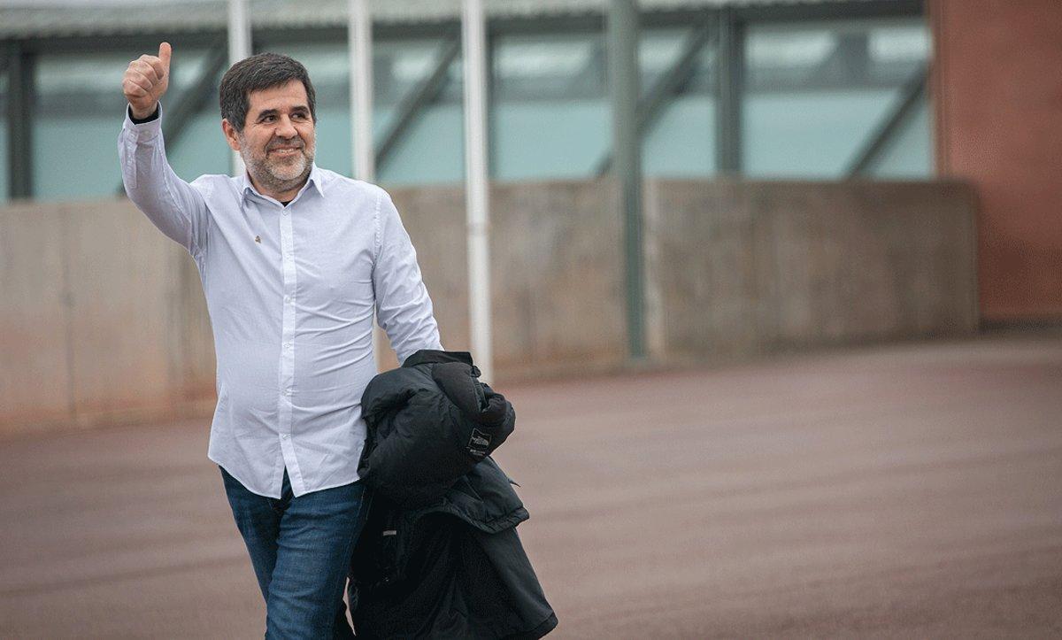 Jordi Sànchez sale de la cárcel de Lledoners en su primer permiso penitenciario de dos días, el pasado 25 de enero. Jordi Sànchez sale de la cárcel de Lledoners en su primer permiso penitenciario de dos días, el pasado 25 de enero.
