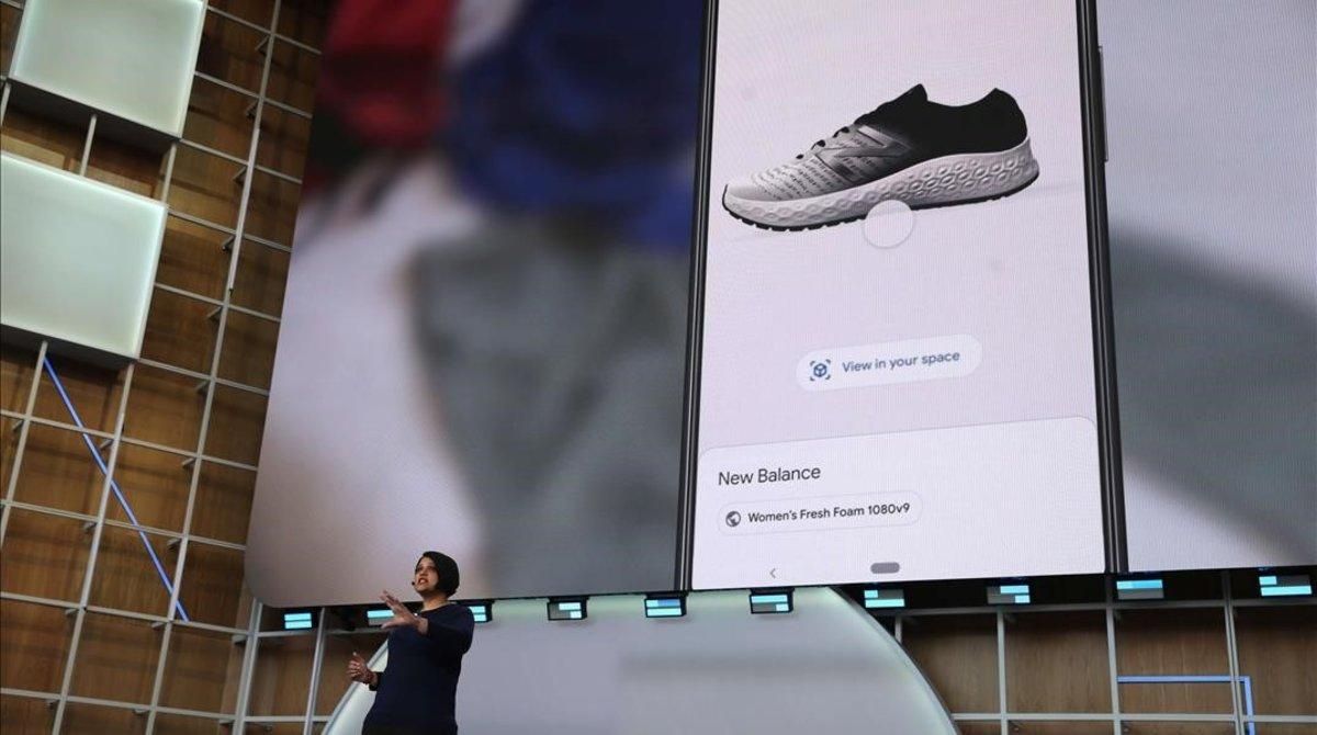 Aparna Chennapragada durante su presentación en la Google I/O. Aparna Chennapragada durante su presentación en la Google I/O.