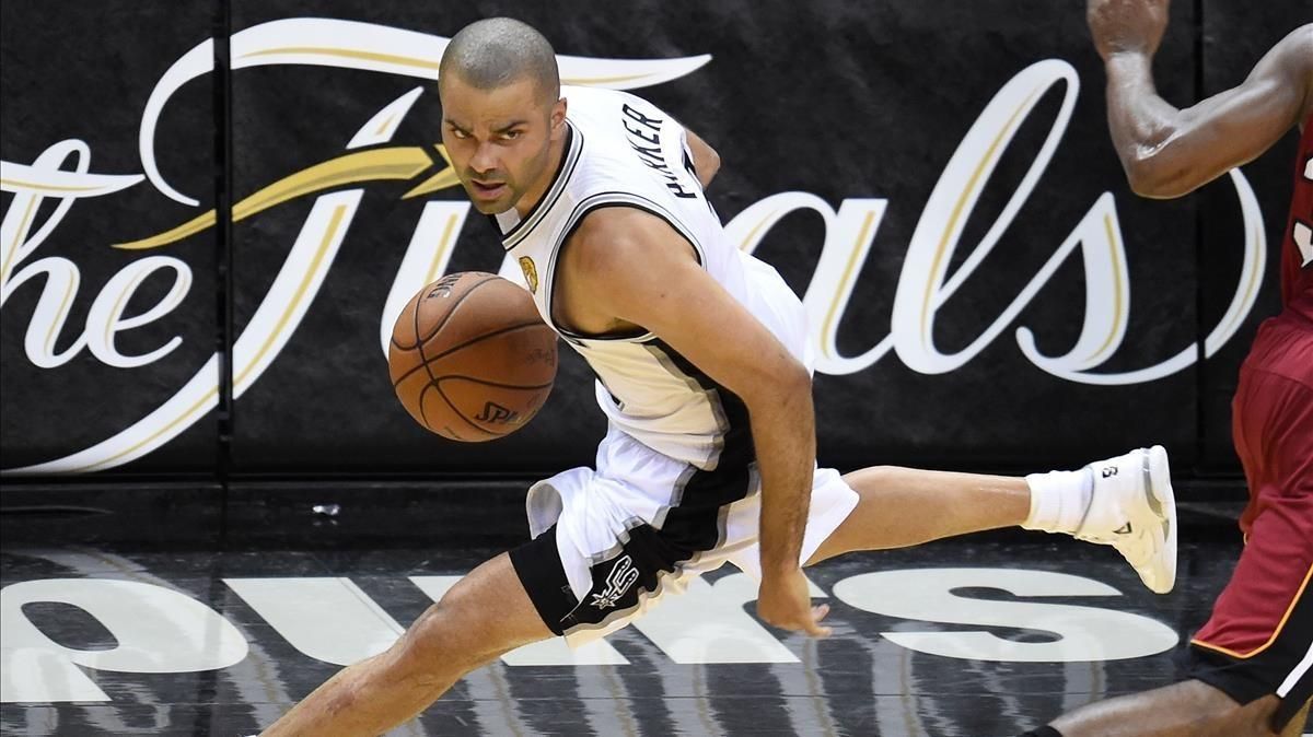 Tony Parker, en las finales de la NBA del 2014. Tony Parker, en las finales de la NBA del 2014.