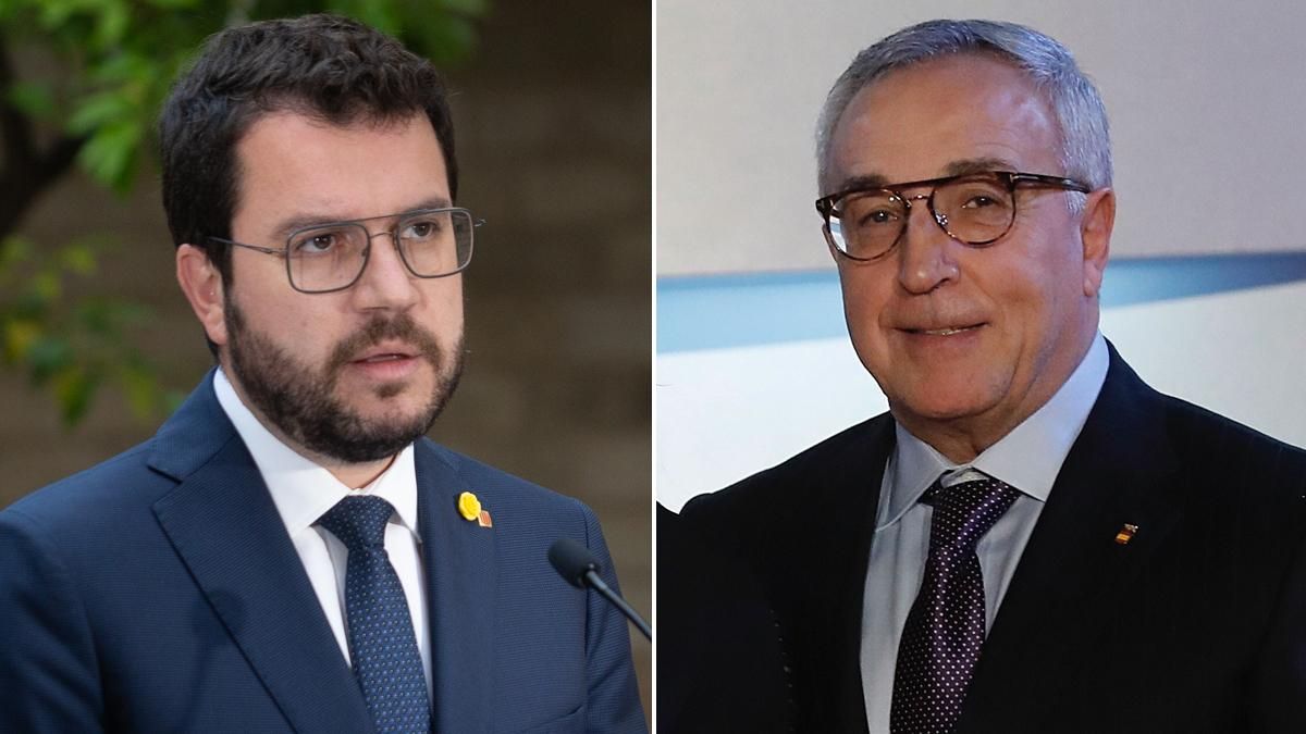 Pere Aragonès y Alejandro Blanco Bravo. Pere Aragonès y Alejandro Blanco Bravo.