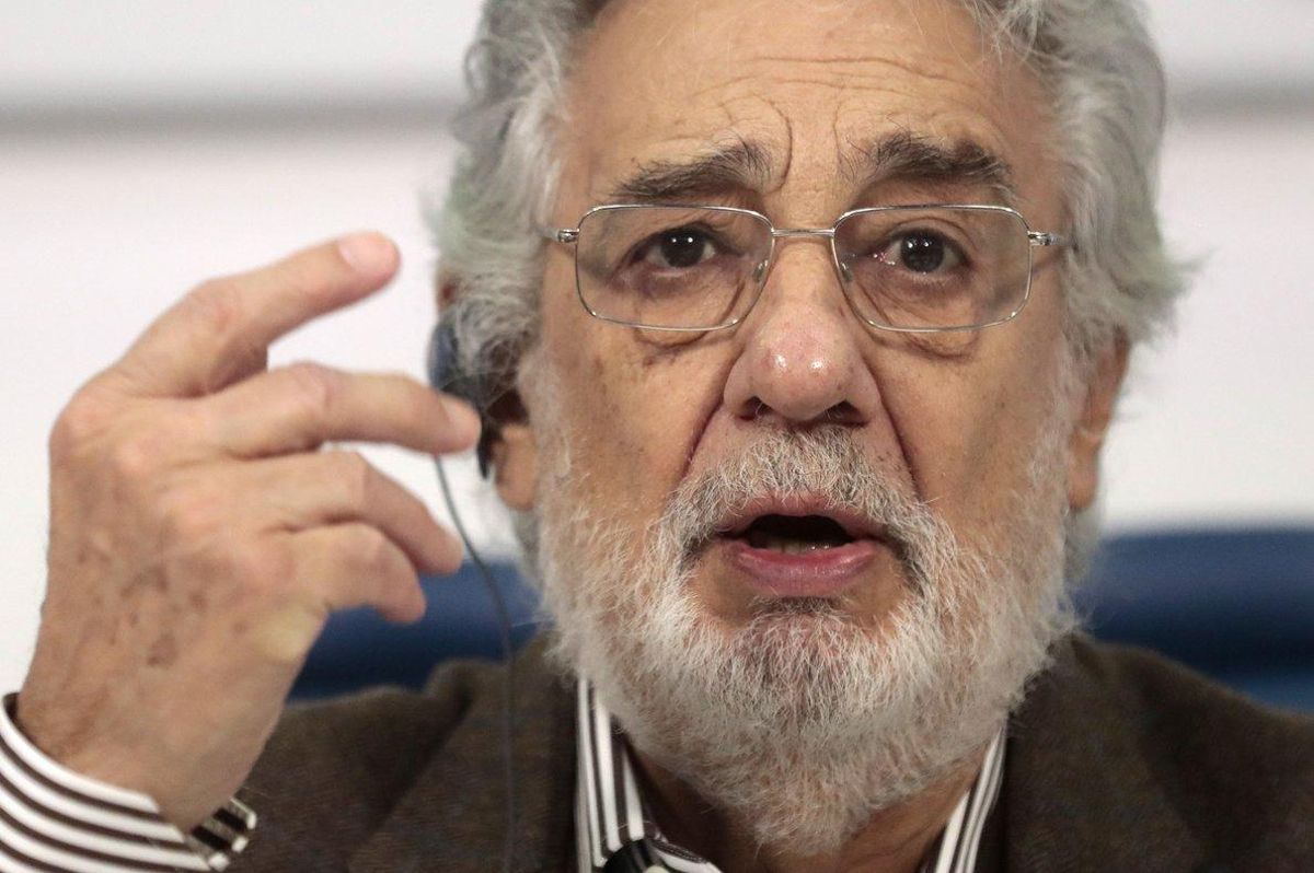 Moscow (Russian Federation).- (FILE) - Spanish tenor Placido Domingo speaks during a press conference in Moscow, 15 October 2019 (reissued 25 February 2020). According to media, Placido Domingo apologised to his accusers. The 79-year-old opera singer was accused of alleged sexually harassment or inappropriate behavior. (España, Moscú) EFE/EPA/SERGEI CHIRIKOV *** Local Caption *** 55550246 Moscow (Russian Federation).- (FILE) - Spanish tenor Placido Domingo speaks during a press conference in Moscow, 15 October 2019 (reissued 25 February 2020). According to media, Placido Domingo apologised to his accusers. The 79-year-old opera singer was accused of alleged sexually harassment or inappropriate behavior. (España, Moscú) EFE/EPA/SERGEI CHIRIKOV *** Local Caption *** 55550246