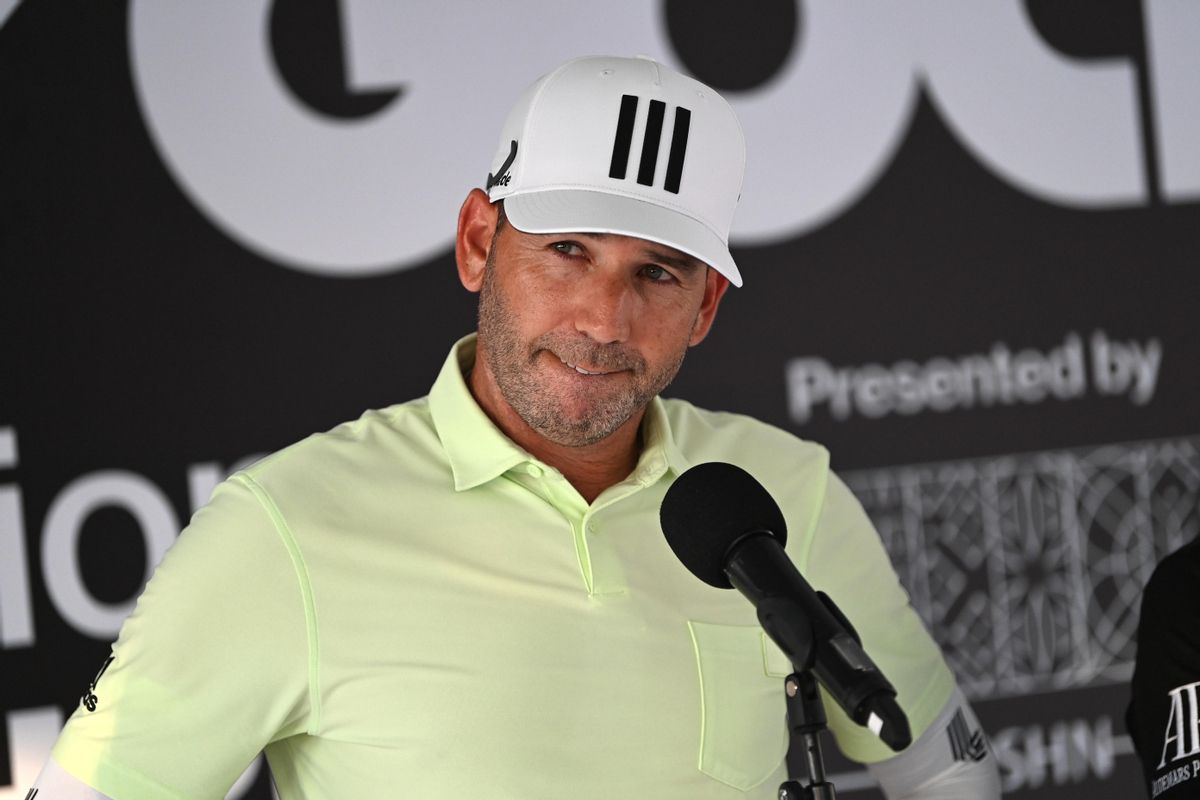 Sergio García, en una conferencia de prensa del LIV Golf Invitational Jeddah 2022. Sergio García, en una conferencia de prensa del LIV Golf Invitational Jeddah 2022.