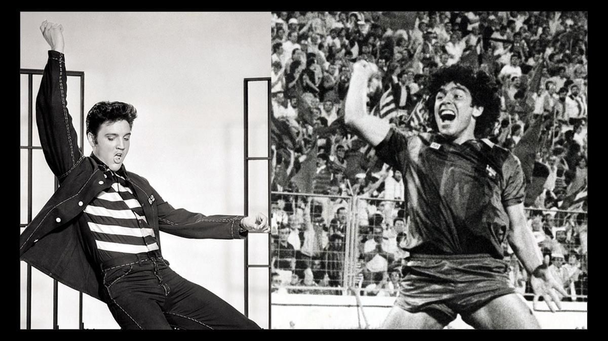 Elvis y Maradona, en plenitud de facultades. Elvis y Maradona, en plenitud de facultades.