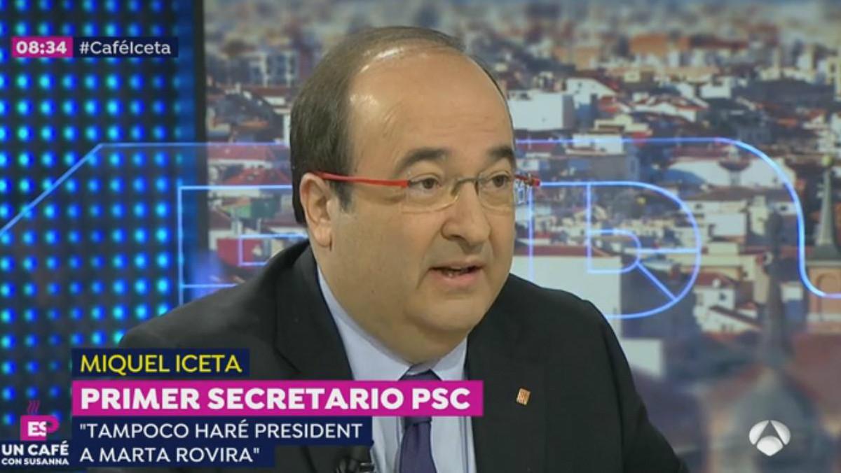 El líder del PSC, Miquel Iceta, ha bromeado con la alianza electoral con Espadaler: Para purgar tus pecados ahora trabajaras para que un gay sea presidente.