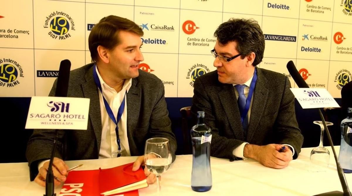 Los secretarios de Economía del PSOE, Manuel de la Rocha, y del PP, Álvaro Nadal, en un debate en S’Agaró, en noviembre pasado. Los secretarios de Economía del PSOE, Manuel de la Rocha, y del PP, Álvaro Nadal, en un debate en S’Agaró, en noviembre pasado.